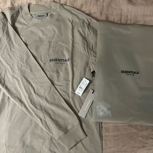 Fear of God Essentials Tan Long Sleeve Shirt